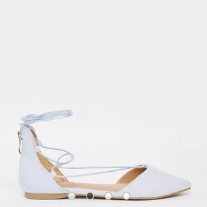 Call It Spring Blue Lace Up Flats